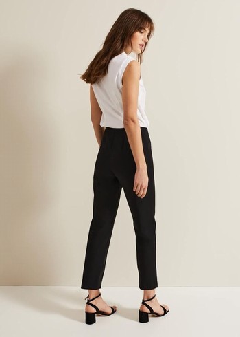 Phase Eight Miah Capris Trousers Black USA | 9508473-TK